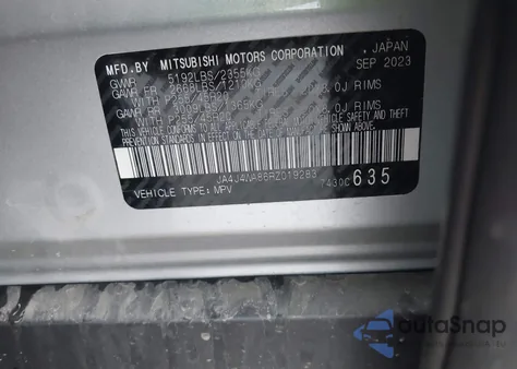 2024 Mitsubishi Outlander Sel 2.5 S-Awc z USA, uszkodzony, nr VIN JA4J4WA86RZ019283